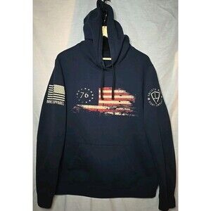 Nine Line Apparel Hoodie Sweatshirt, Lg-XL '76 USA Semiquincentennial Flag